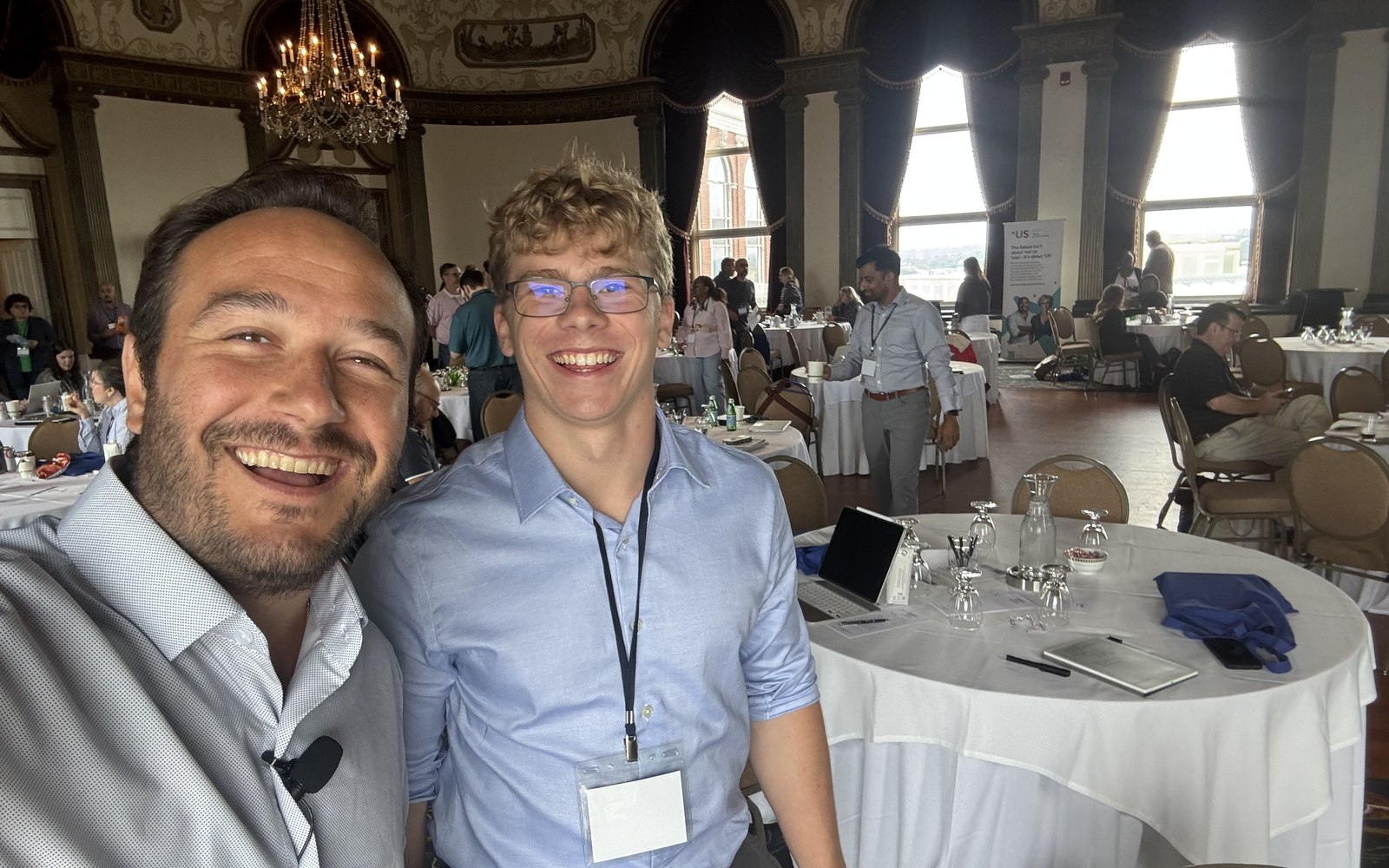 Jack Wagoner with Chris Schembra at a 7:47 Club event